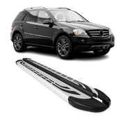 Trittbretter Seitenschweller Seitenbretter für Mercedes ML W164 Aluminium Silber