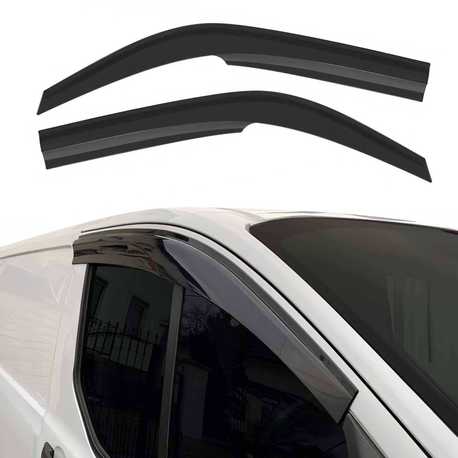 2x Windabweiser Regenabweiser für Mercedes Vito W638 1996-2003 Acryl Dunkel