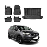 OMAC Fußmatten & Kofferraumwanne Set für Opel Grandland X 2017-2024 Gummi 5x