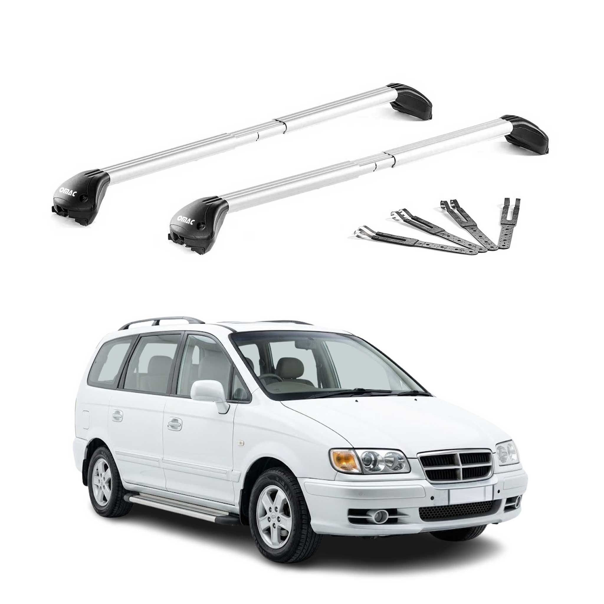Dachträger Grundtäger für Hyundai Traject 2000-2008 100kg Aluminium Grau 2x ABE