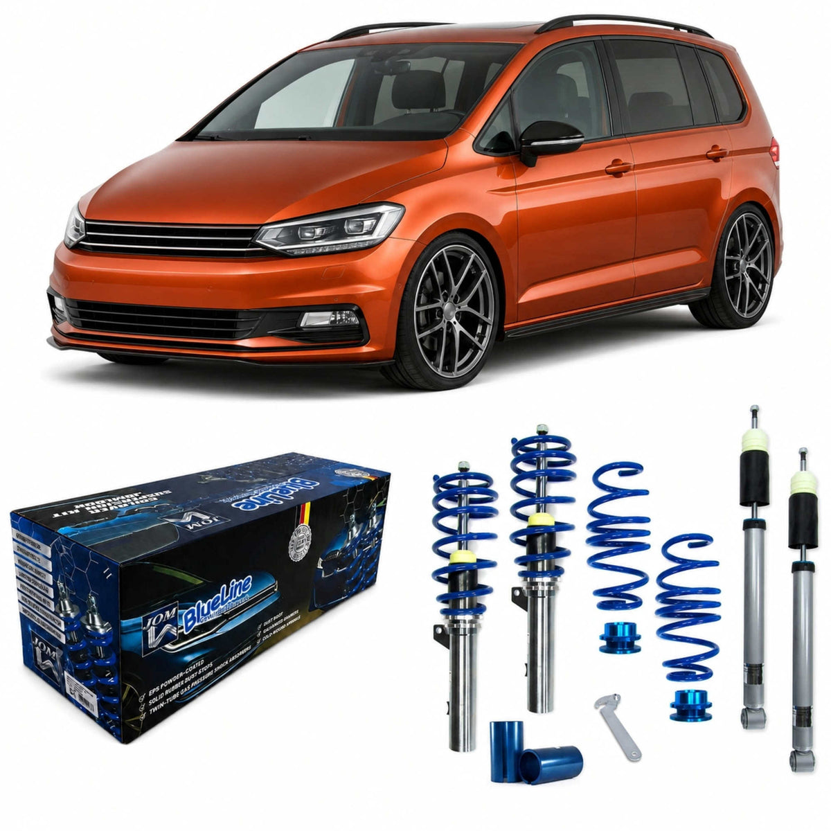 JOM BlueLine Gewindefahrwerk für VW Touran (1T) 1.8 TSI 1.6 TDI 2.0 TDI 2015-