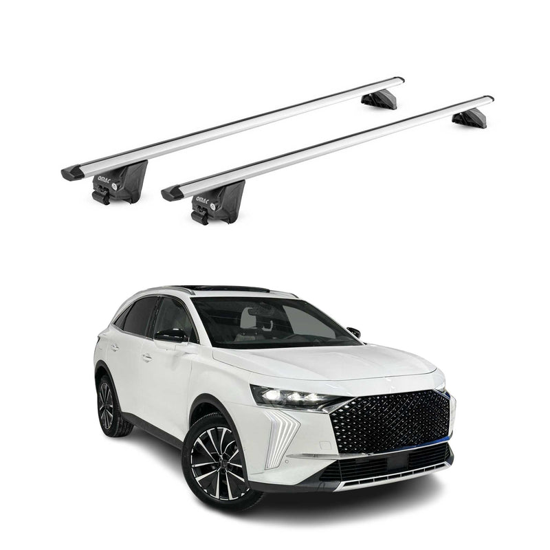 Dachträger Grundtäger für DS 7 2018-2025 100kg Aluminium Silber 2tlg ABE