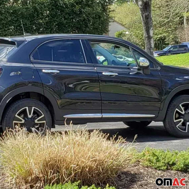 Seitentürleiste Türleisten Türschutzleisten für Fiat 500X 2015-2024 Edelstahl 4x