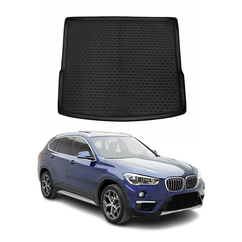 Kofferraummatte Kofferraumwanne für BMW X1 F48 2015-2022 Gummi TPE Schwarz
