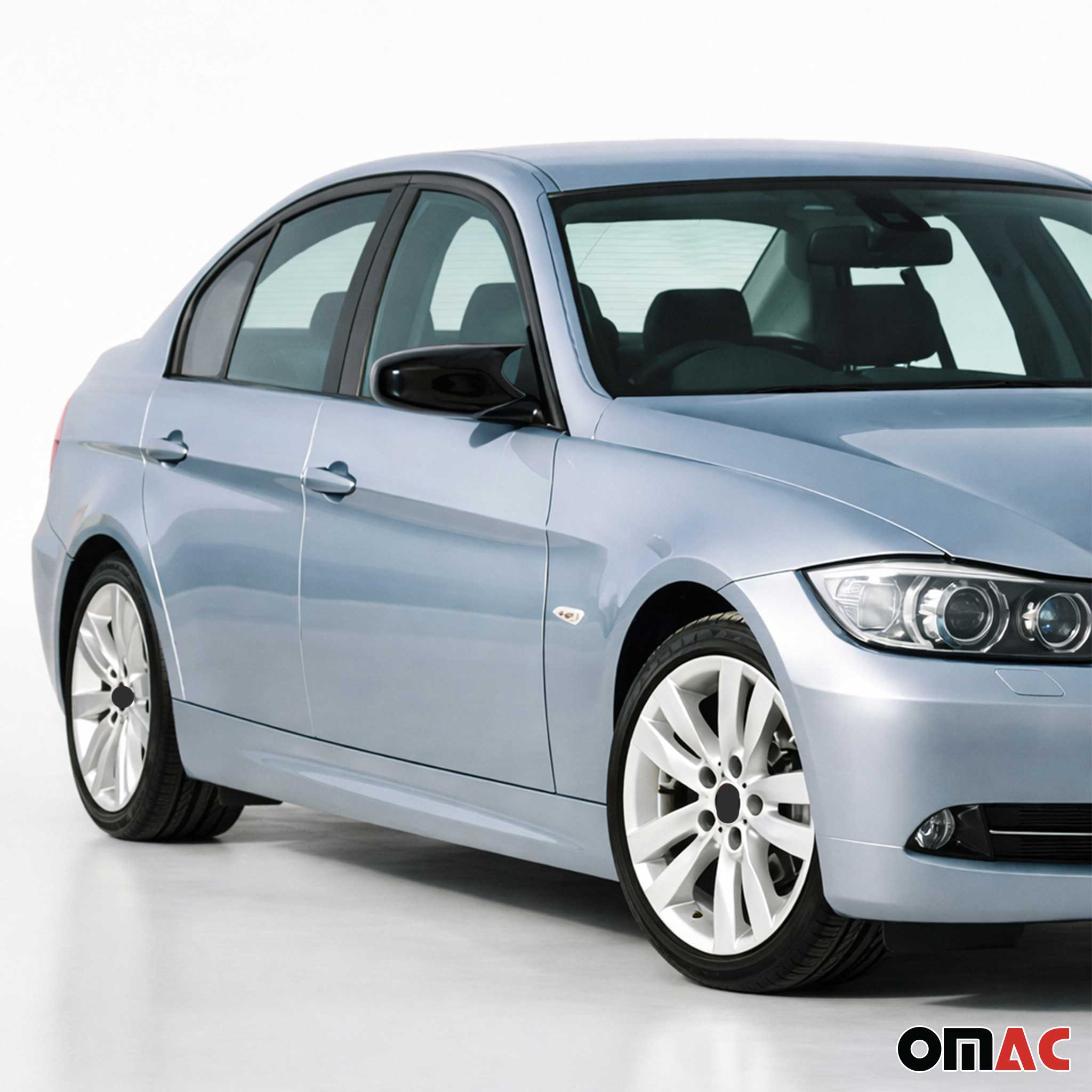 Spiegelkappen Spiegelabdeckung für BMW 3er E90 2005-2008 ABS Schwarz Glanz 2tlg