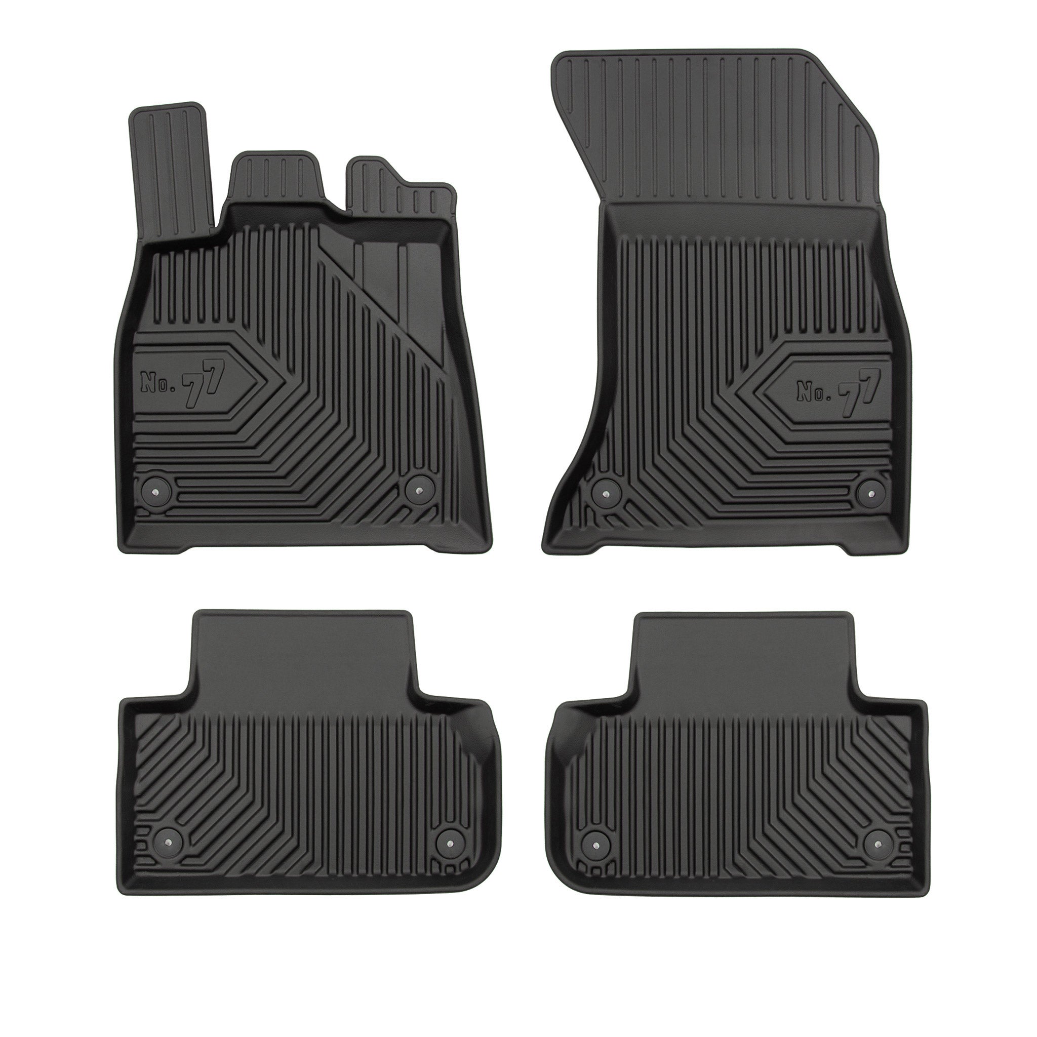 Fußmatten Gummimatten No.77 für Audi Q5 FYT Sportback 2021-2025 TPE Schwarz 4tlg
