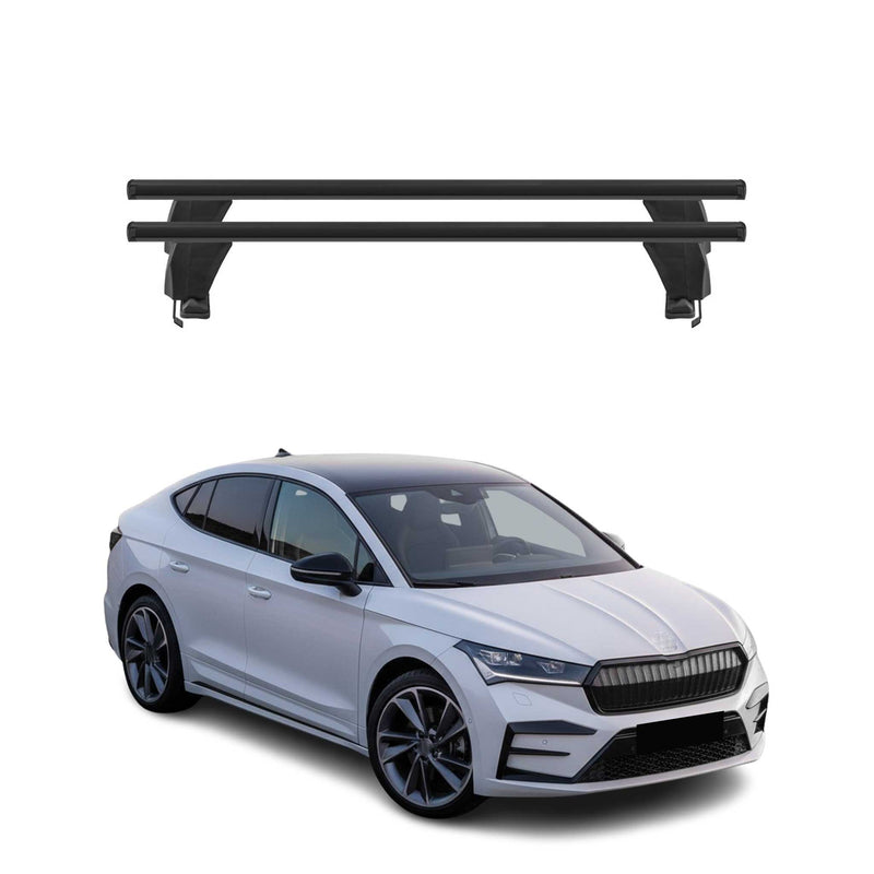 Menabo Dachträger Grundträger für Skoda Enyaq Coupè 2022-2025 Alu Schwarz 2tlg