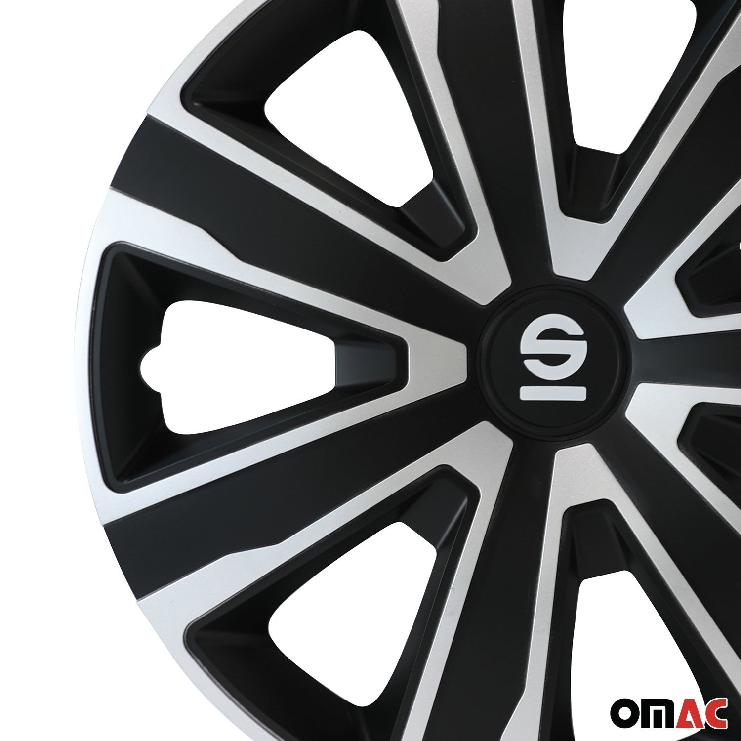 Radkappen Radzierblenden Sparco Palermo 14" Zoll Auto Abdeckung Set Schwarz 4x