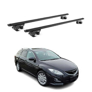 Dachträger Grundtäger für Mazda6 mk2 Kombi 2007-2012 90kg Aluminium Schwarz ABE