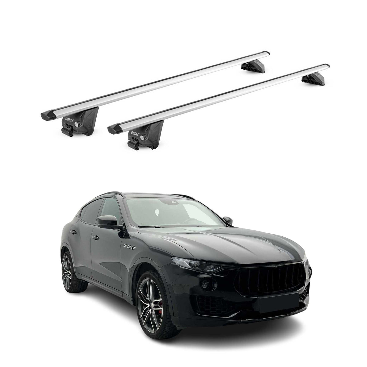 Dachträger Grundtäger für Maserati Levante 2017-2024 100kg Alu Silber 2 tlg ABE