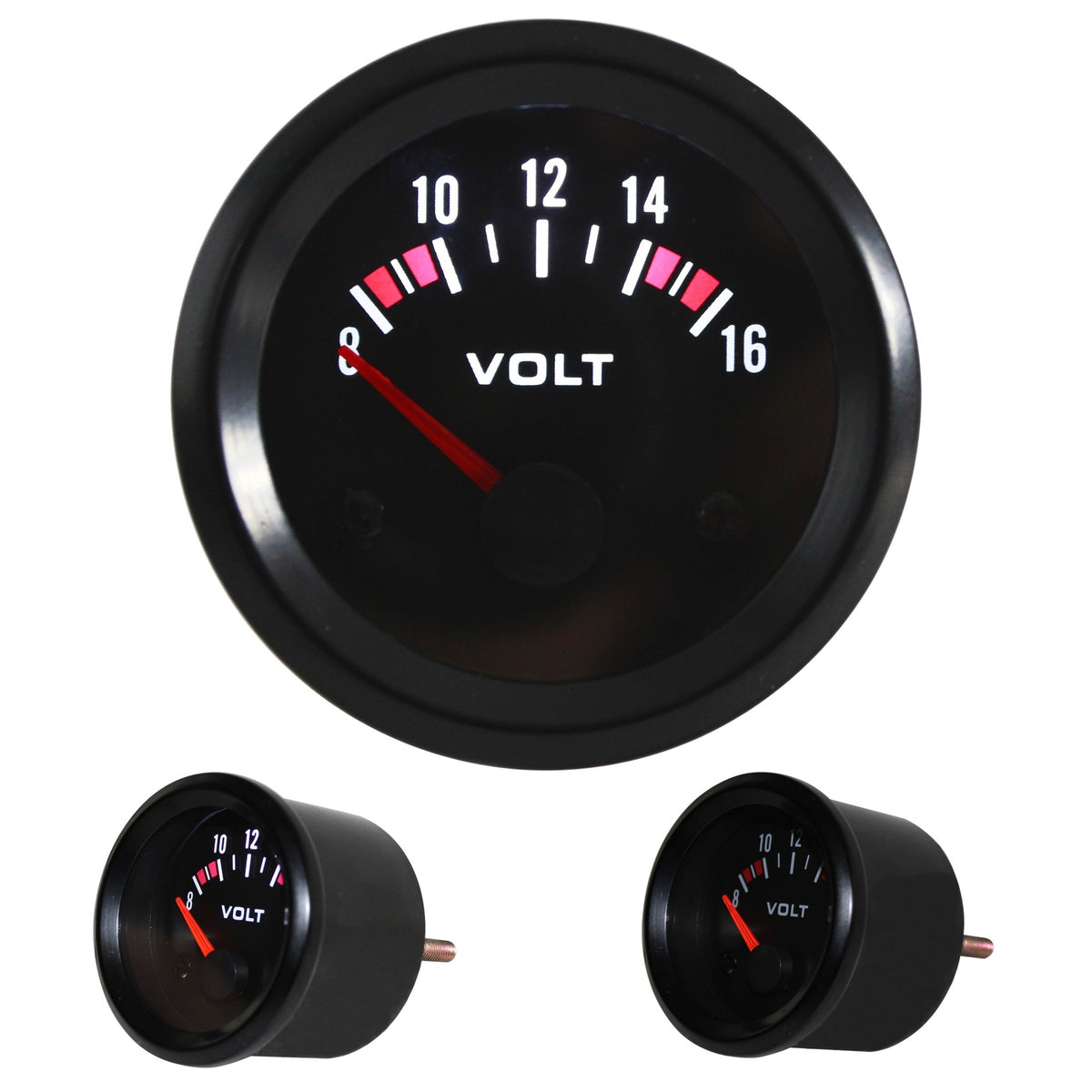JOM Zusatzinstrument volt Schwarz Ø52mm Rally Schwarz
