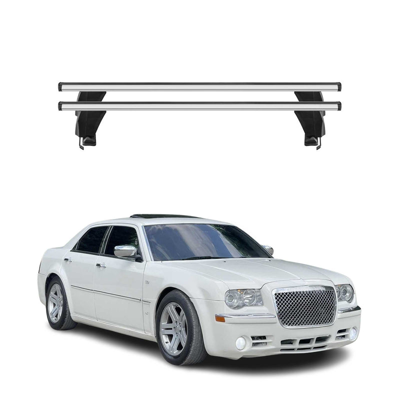 Menabo Dachträger Grundtäger für Chrysler 300C 2005-2010 50kg Alu Silber 2 tlg