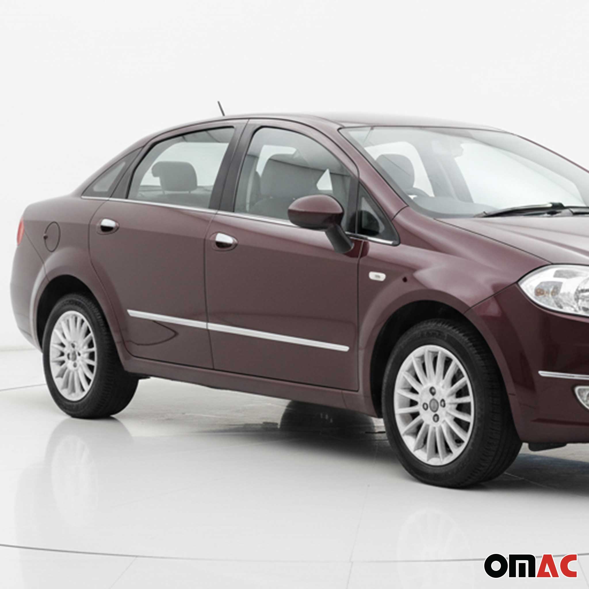 Seitentürleiste Türleisten Türschutzleiste für Fiat Linea 2007-2018 Edelstahl 4x