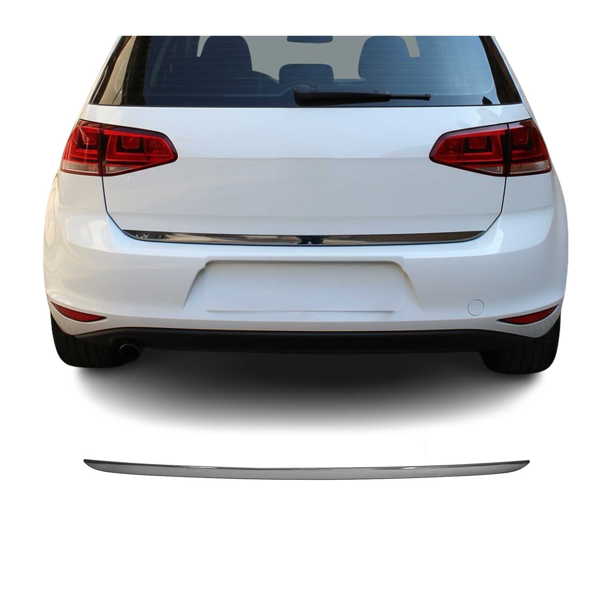 Kofferraumleiste Heckklappe Leiste für VW Golf 2012-2019 Edelstahl Dunkel 1tlg