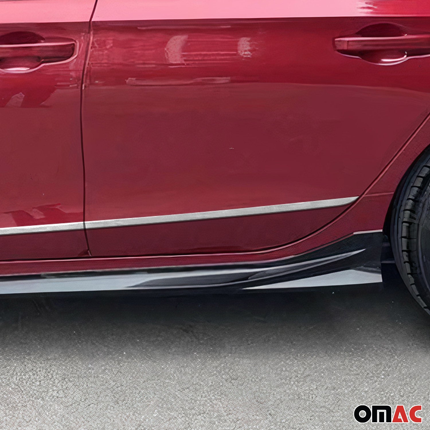 Seitentürleiste Türschutzleiste für Honda Civic Limo 5tür 2021-2025 Chrom 4x