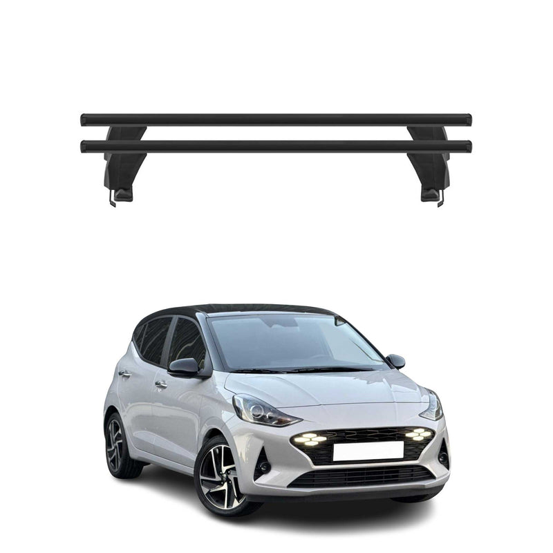 Menabo Dachträger Grundträger für Hyundai i10 III 2023-2025 FL Alu Schwarz 2tlg
