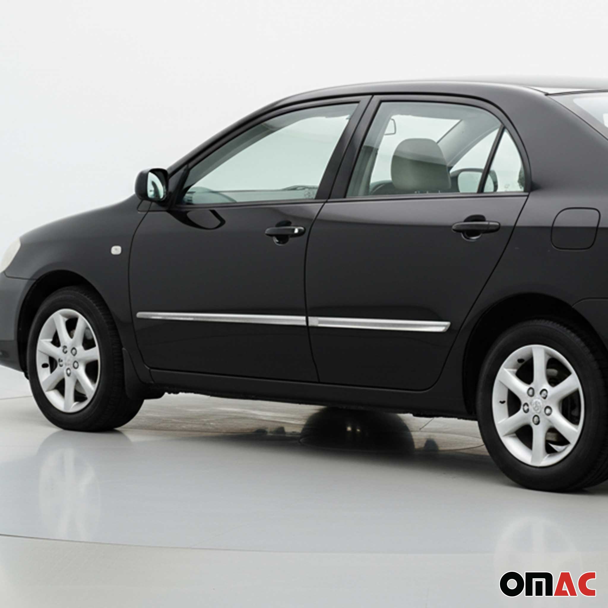 Seitentürleiste Türschutzleiste für Toyota Corolla Stufenheck 2002-2007 Chrom 4x