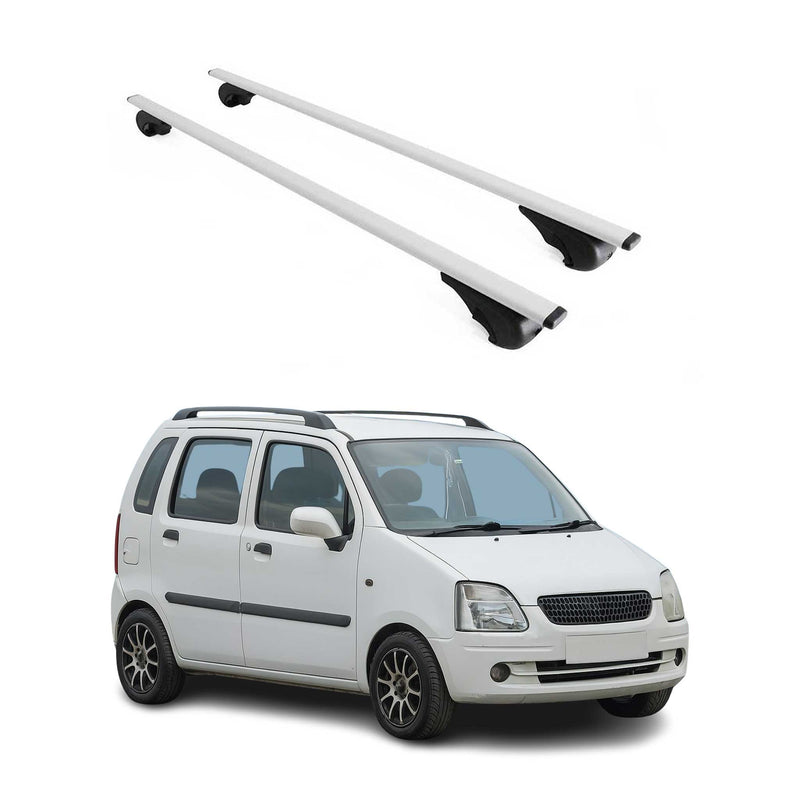 Dachträger Grundtäger für Opel Agila 2000-2007 75kg Metall Silber 2 tlg