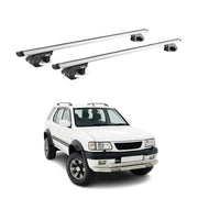 Dachträger Grundtäger für Opel Frontera 1991-2004 90kg Aluminium Silber 2x ABE