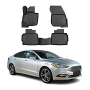 OMAC Gummimatten Fußmatten für Ford Mondeo 5 2014-2022 Limo Turnier Schwarz 4X