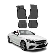 OMAC Gummimatten Fußmatten für Mercedes C Klasse A205 Cabriolet 2017-2023 TPE 4x