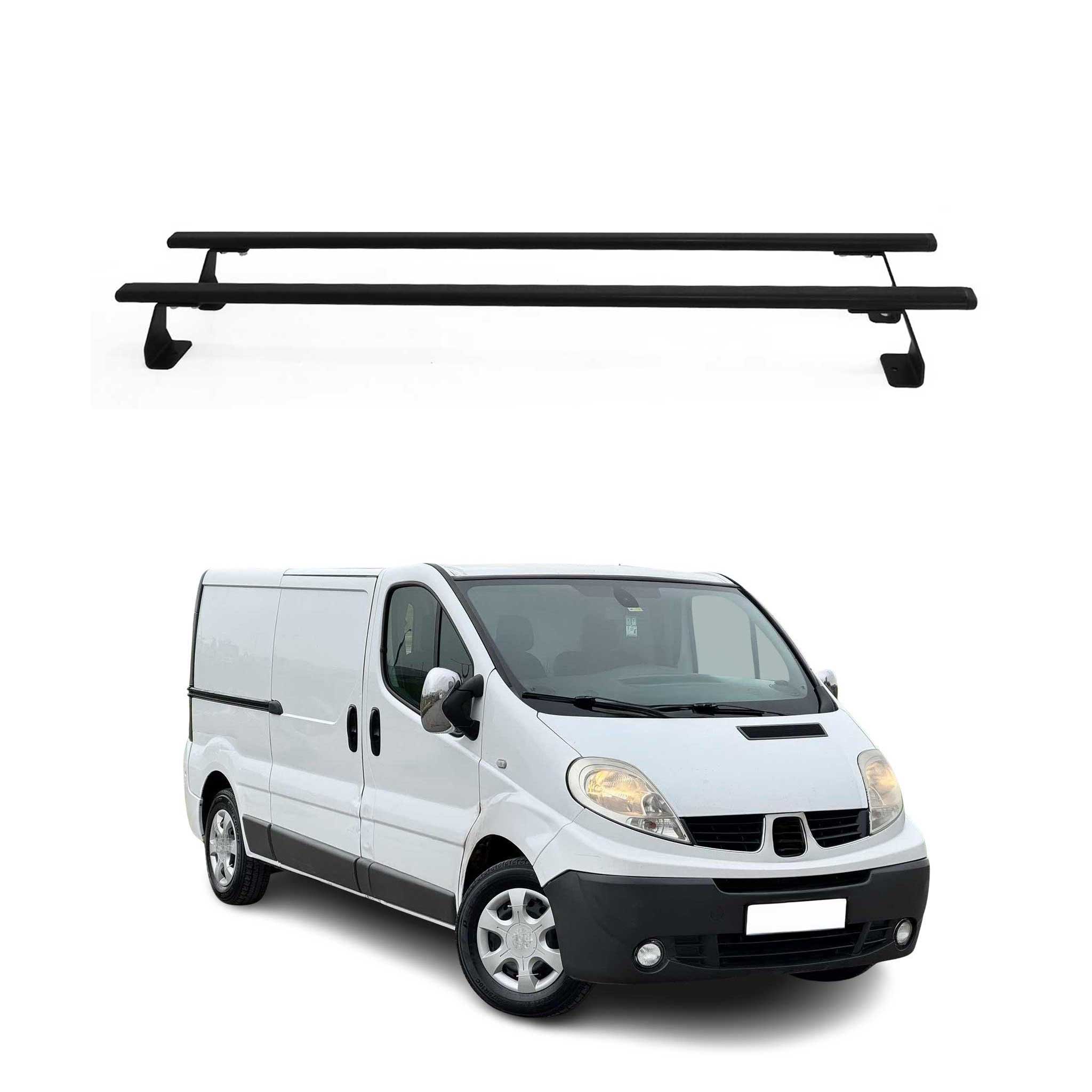 Dachträger Grundtäger für Nissan Primastar 2001-2014 75kg Stahl Schwarz 2 tlg