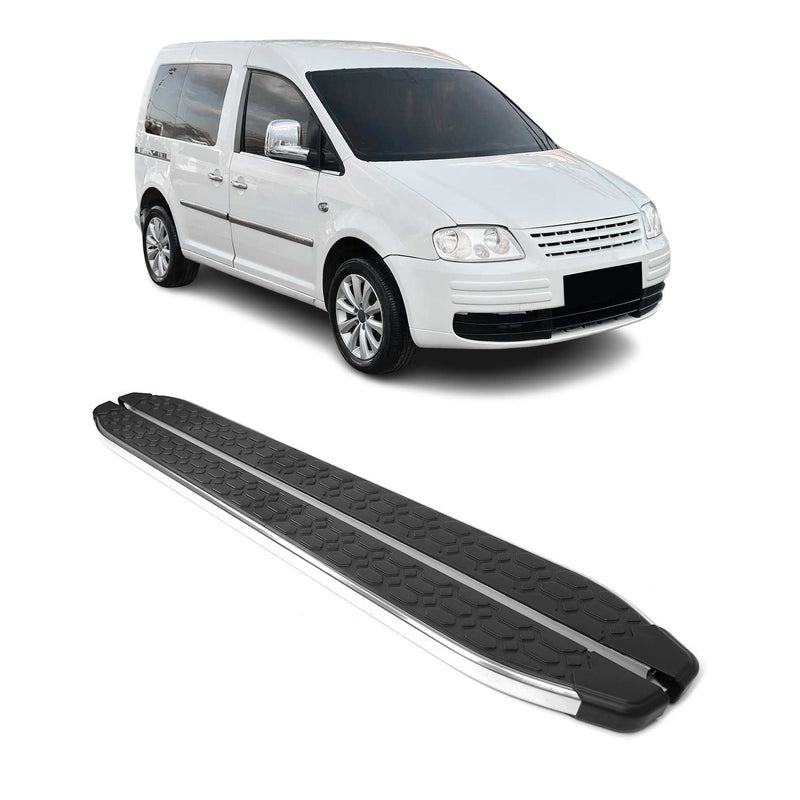 Trittbretter Seitenschweller für VW Caddy 2003-2020 L1 Edelstahl Schwarz Silber