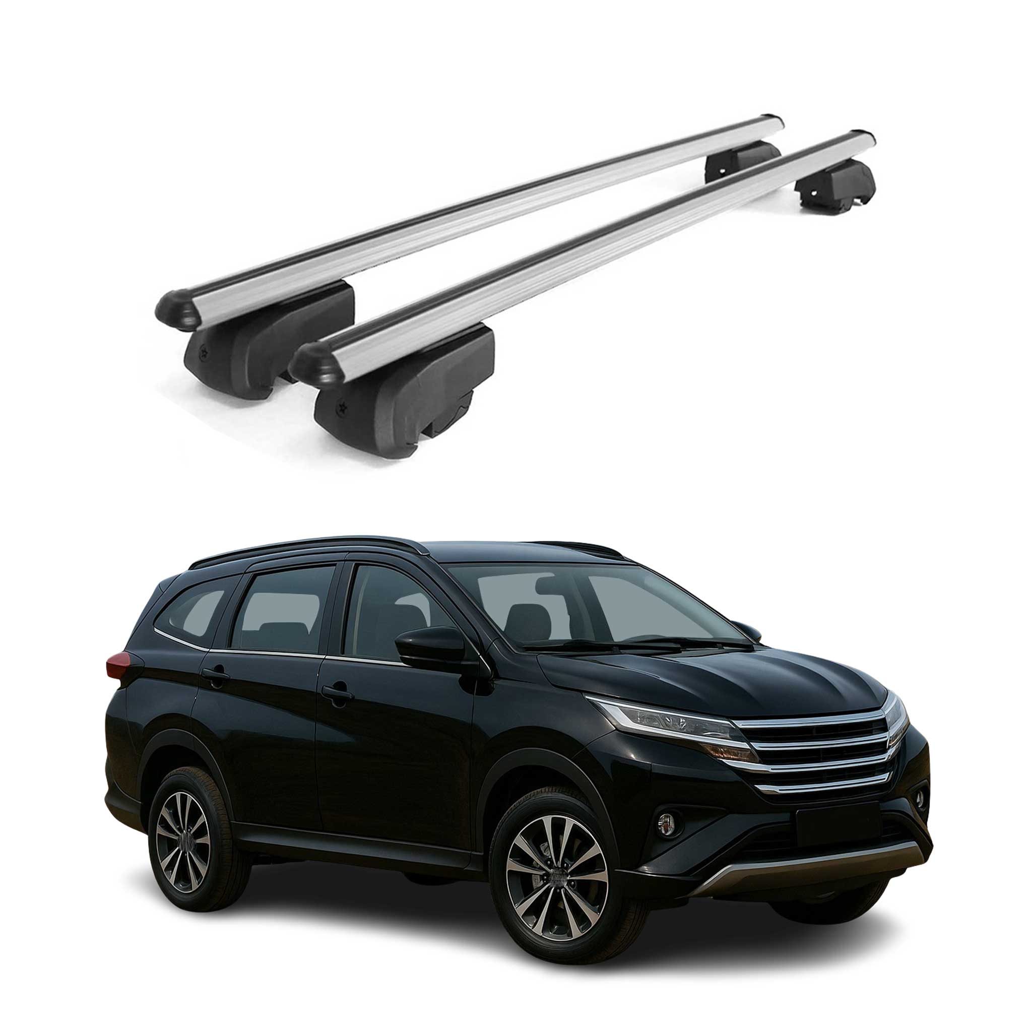 Dachträger Grundtäger für Daihatsu Terios 2017-2026 75kg Aluminium Silber 2 tlg
