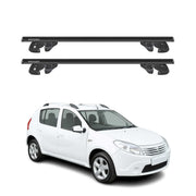 Dachträger für Dacia Renault Sandero Stepway 2009-2012 Alu 90kg TÜV Schwarz 2tlg