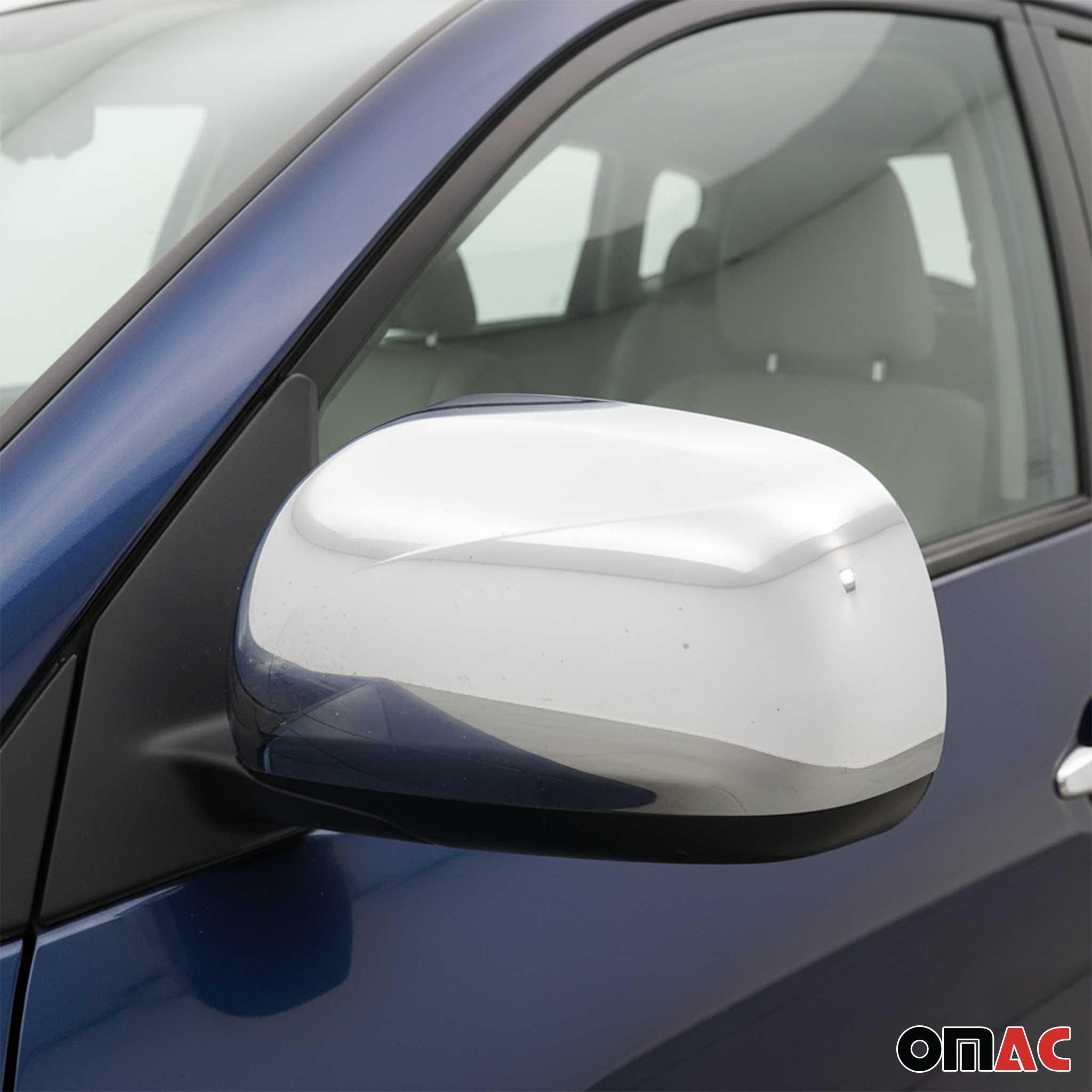 Spiegelkappen Spiegelabdeckung für Toyota RAV4 Edelstahl Silber 2tlg