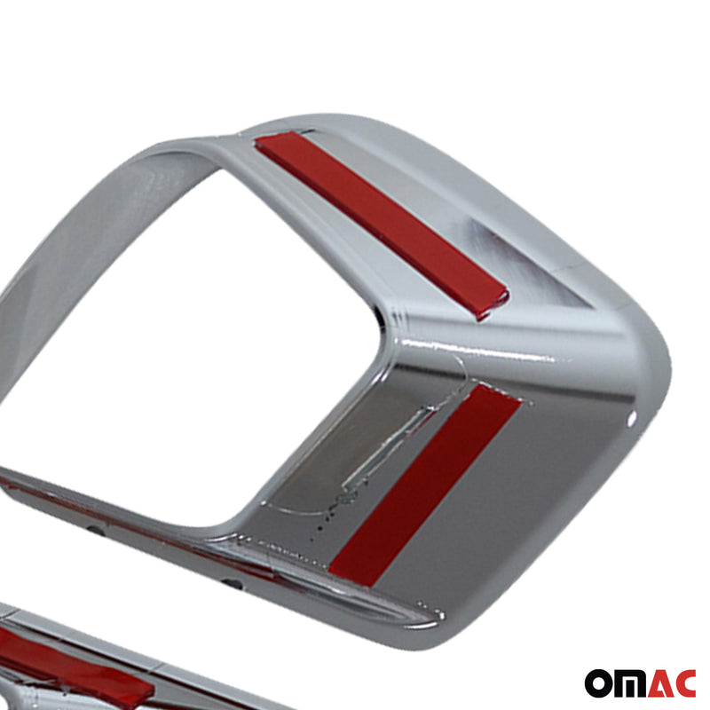 Nebelscheinwerfer Rahmen Umrandung für Renault Captur 2020-2025 Chrom ABS 2x