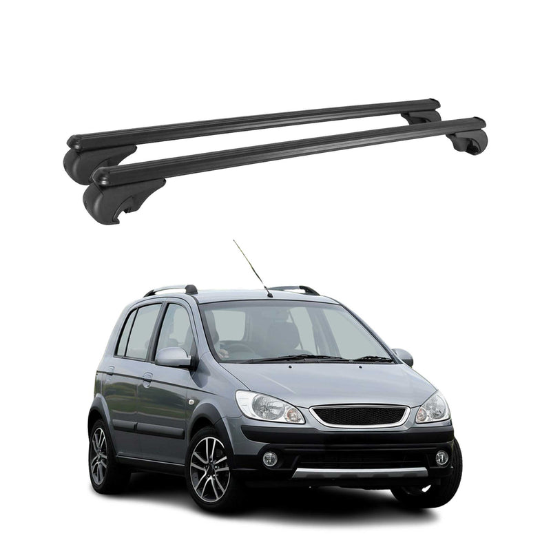 Dachträger für Hyundai Getz 2002-2009 Gepäckträger Grundträger Alu Schwarz 2x