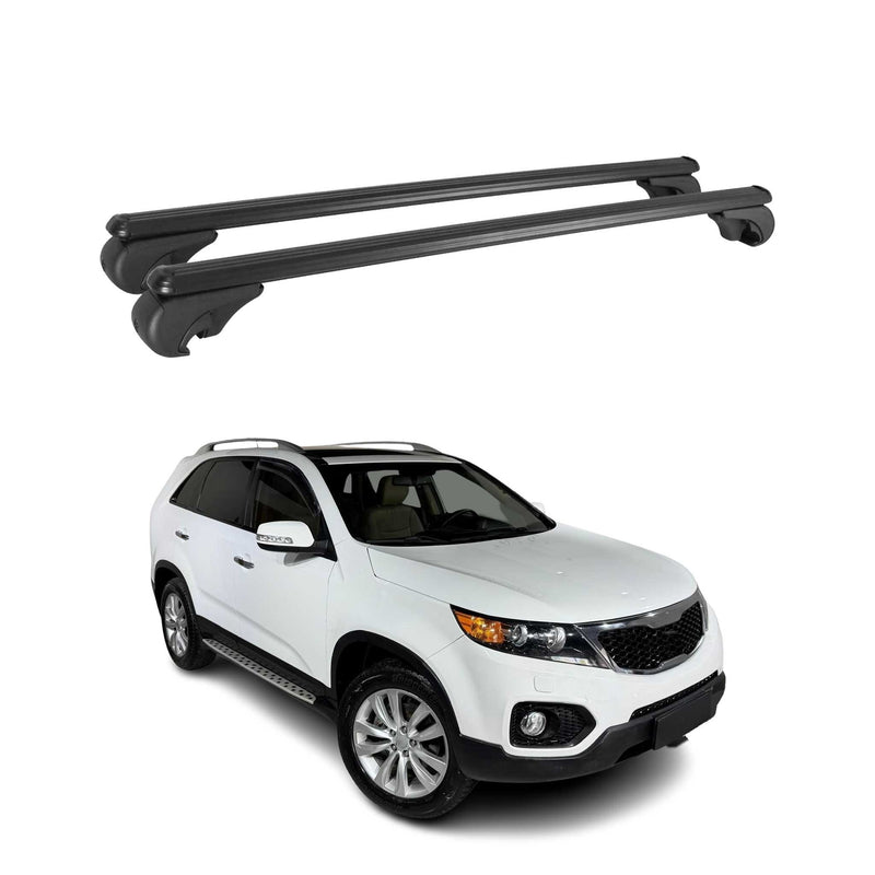 Dachträger für Kia Sorento 2009-2015 Gepäckträger Grundträger Alu Schwarz 2x