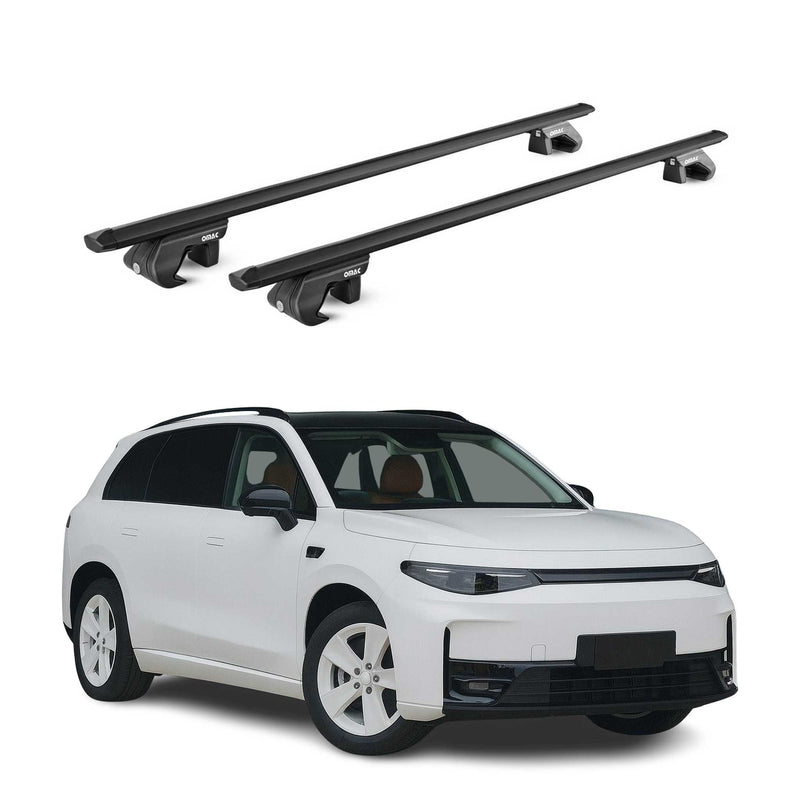 Dachträger Grundtäger für Leapmotor C10 2023-2025 90kg Alu Schwarz 2 tlg ABE