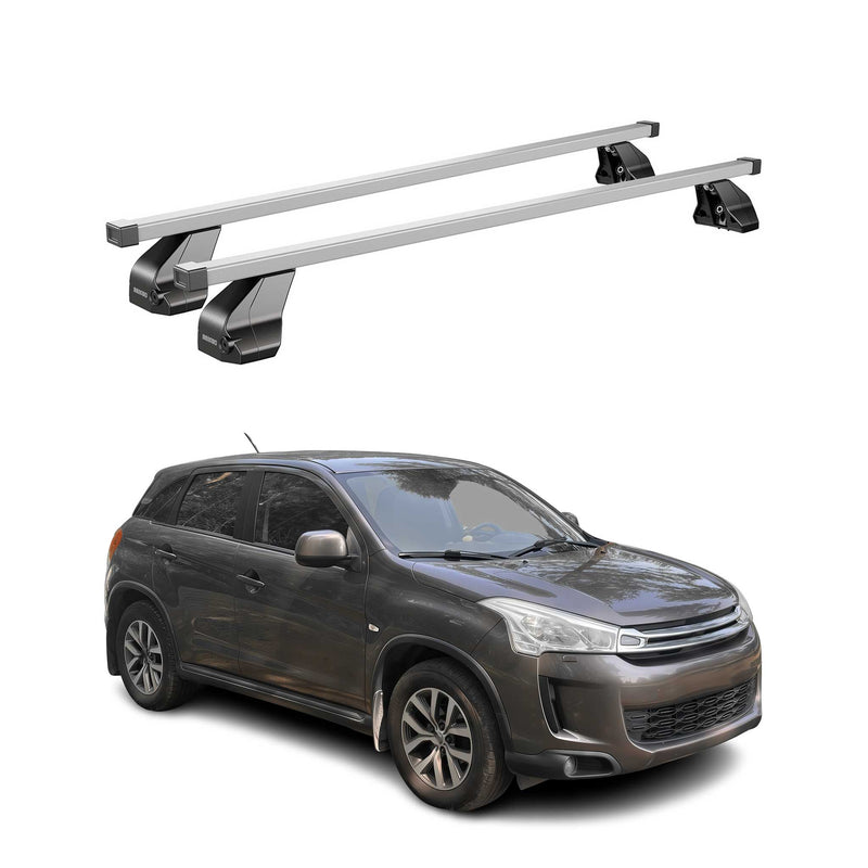 Menabo Dachträger Grundtäger für Citroen C4 Aircross 2012-2017 75kg Stahl Silber