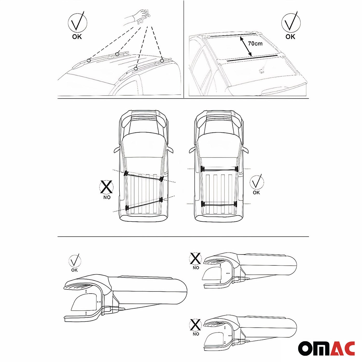 Dachreling + Dachträger SET für Mitsubishi L200 2014-2025 Aluminium Schwarz 4tlg