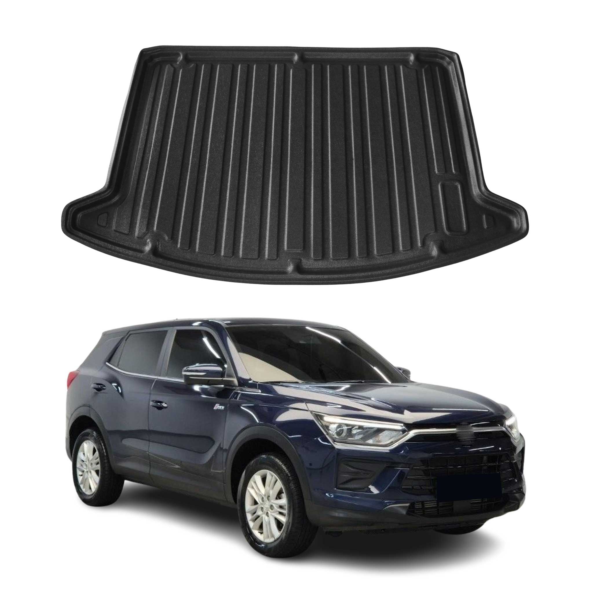Kofferraumwanne Laderaumwanne für Ssangyong Korando 2019-2026 Gummi TPE Schwarz