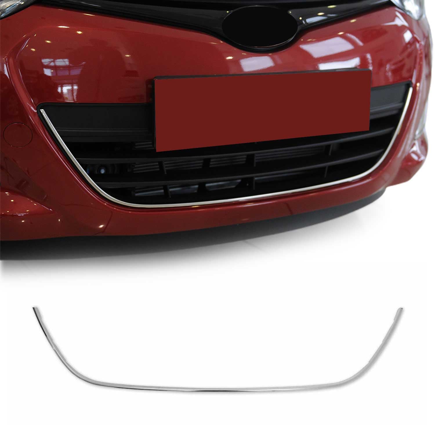 Kühlergrill Leisten Grillleisten für Hyundai i20 2012-2014 Edelstahl Chrom 1tlg