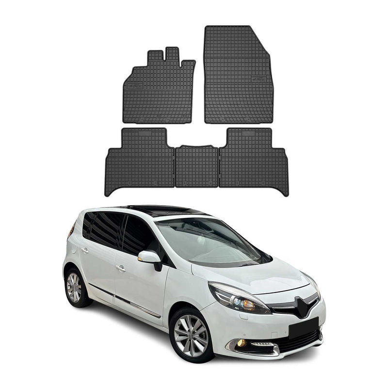 OMAC Gummi Fußmatten für Renault Scenic 2009-2016 Automatten TPE Schwarz 5x