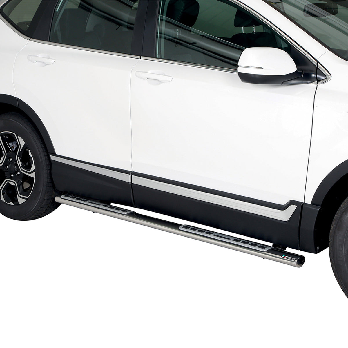 Edelstahl Seitenschweller Schwellerrohre für Honda CR-V Hybrid 2019-2024 Silber