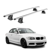 Alu Dachträger für Bmw 1er coupè E82 2007-2013 TÜV T-Nut 75 kg 2tlg Silber