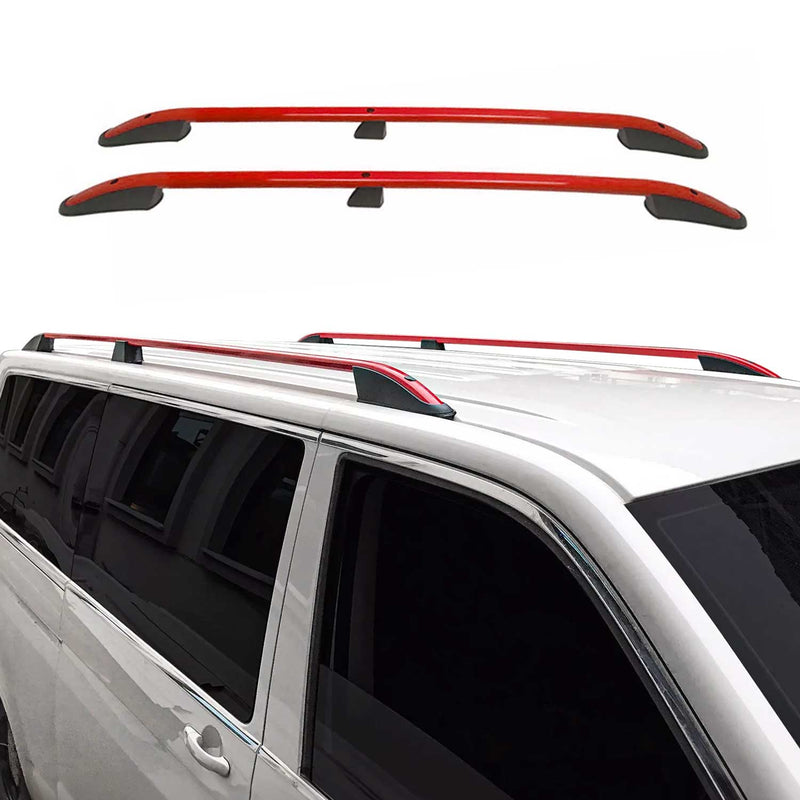 Dachreling Dachgepäckträger für VW T5 Caravelle 2003-2015 L2 Langer  Alu Rot