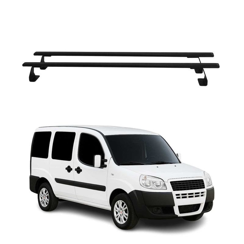 Dachträger Grundtäger für Fiat Doblo 2000-2010 75kg Stahl Schwarz 2 tlg