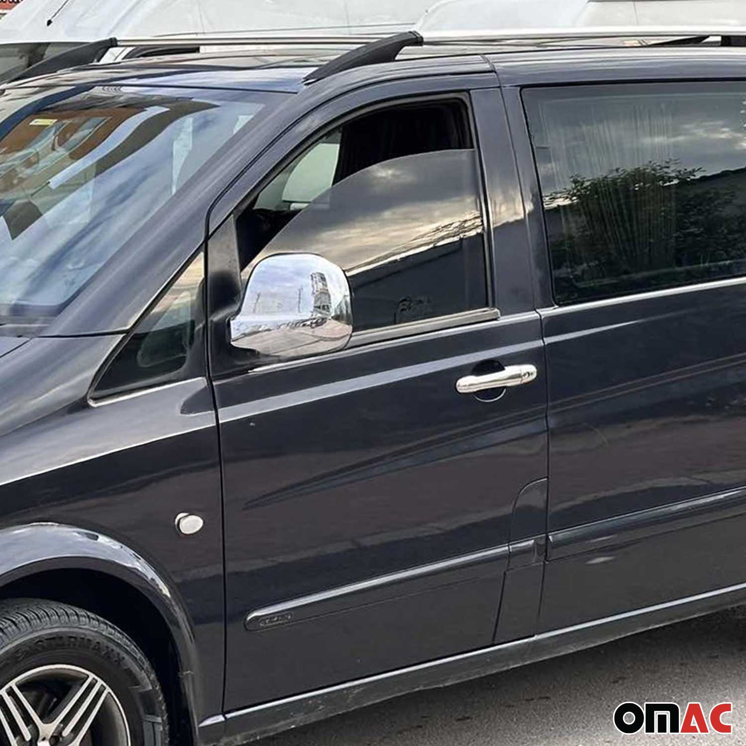 Türgriff Blende Türgriffkappen für Mercedes Vito 2003-2014 4Tür 1Loch Chrom 8x