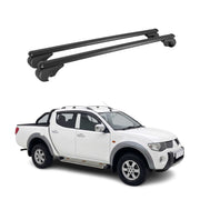 Dachträger Grundträger für Mitsubishi L200 IV 2006-2015 TÜV Aluminium Schwarz 2x