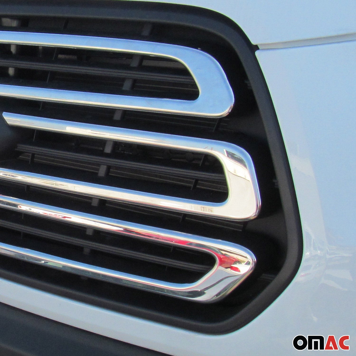 Kühlergrill Leisten Grillleisten für Ford Transit 2014-2019 Edelstahl Chrom 3x