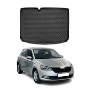 Kofferraummatte Kofferraumwanne für Skoda Fabia 2019-2021 Gummi TPE Schwarz
