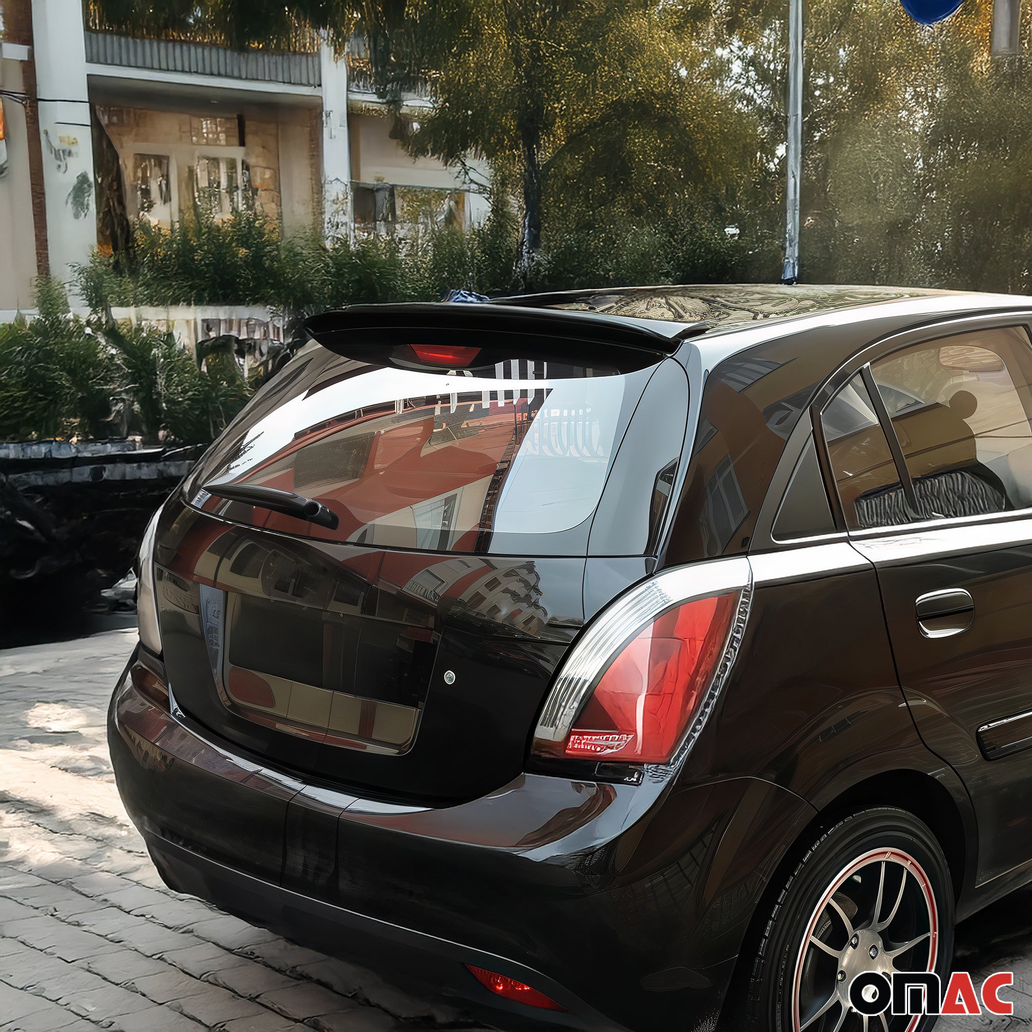 Heckspoiler Dachspoiler Hecklippe für Kia Rio 2005-2011 Schrägheck ABS Grundiert