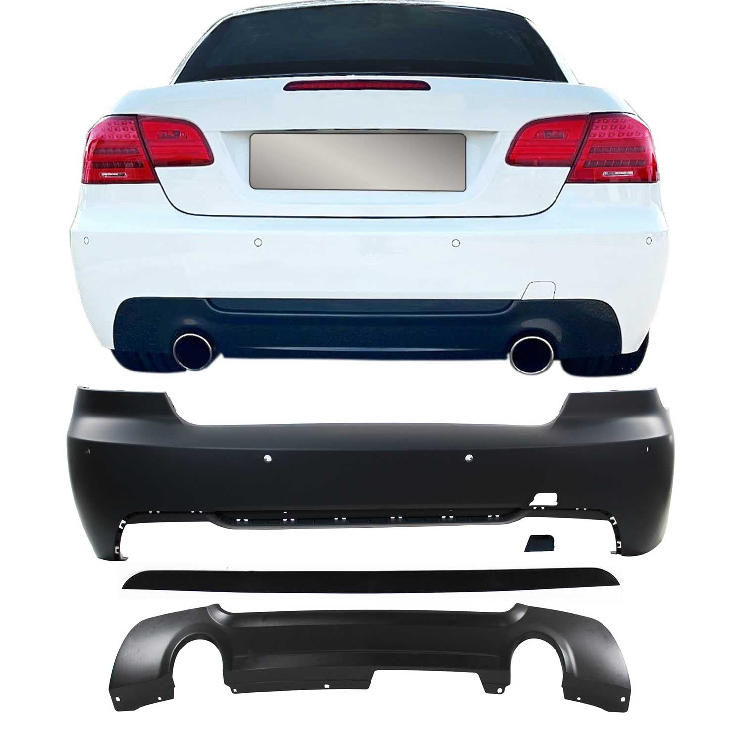 JOM Stoßstangen Kit & Seitenschweller für BMW E92/ E93 LCI 2010-2013 Schwarz