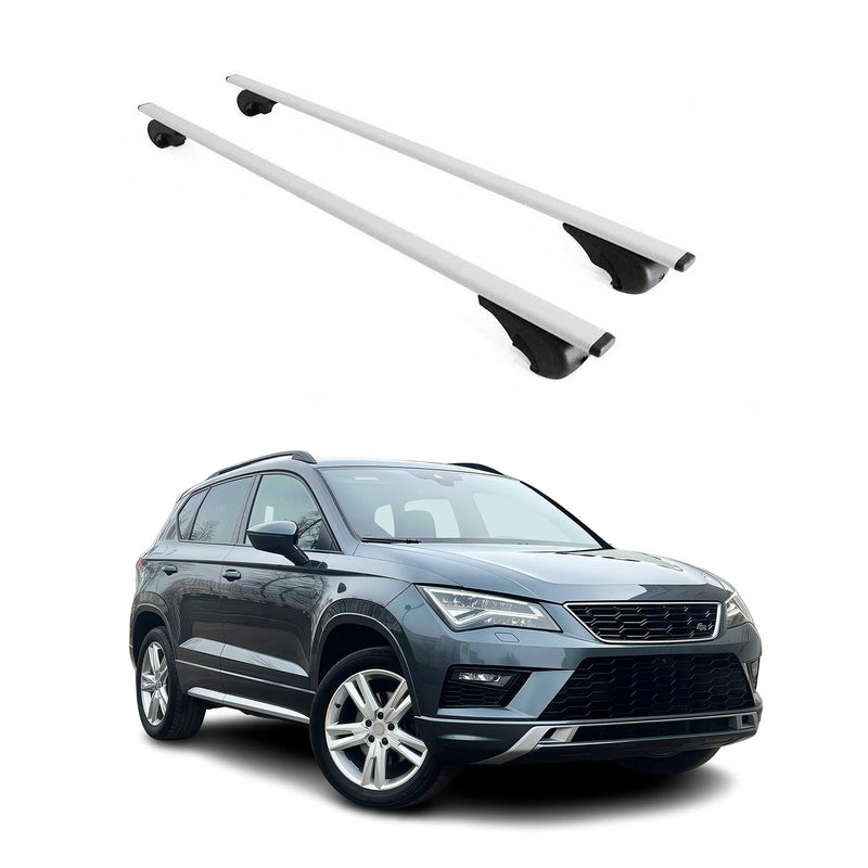 Dachträger Grundtäger für Seat Ateca 2016-2025 75kg Metall Silber 2 tlg